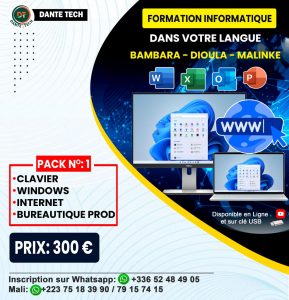 Lire la suite à propos de l’article Formation complète Windows Internet & Bureautique en BAMBARA
